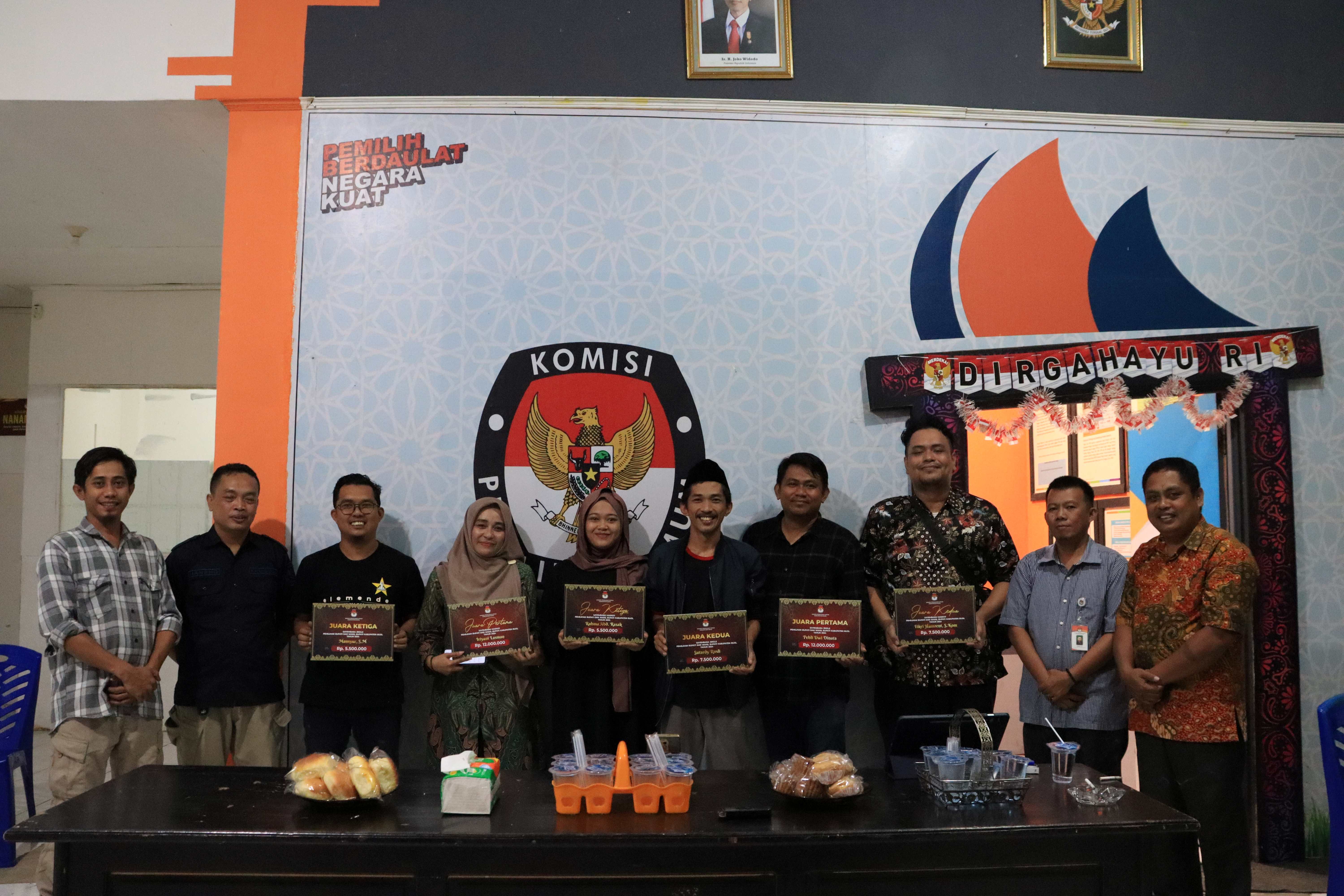 Pengumuman Juara Sayembara Maskot dan Jingle Pilkada tahun 2024